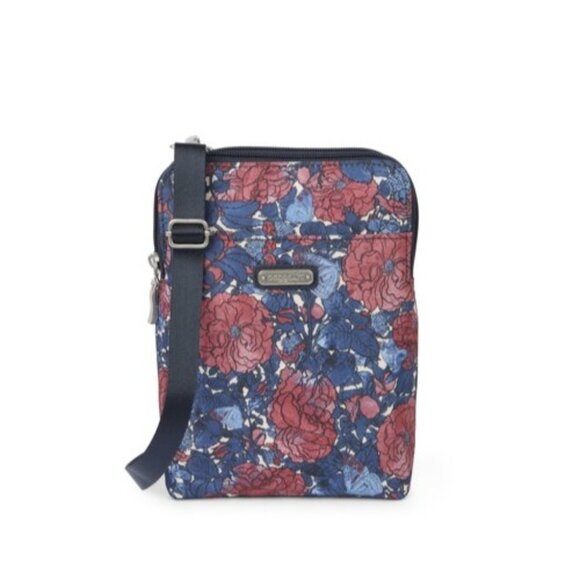 Baggallini Bryant RFID Crossbody Handbag - Stylish Blue Nylon, Secure Travel Ess - Picture 1 of 6